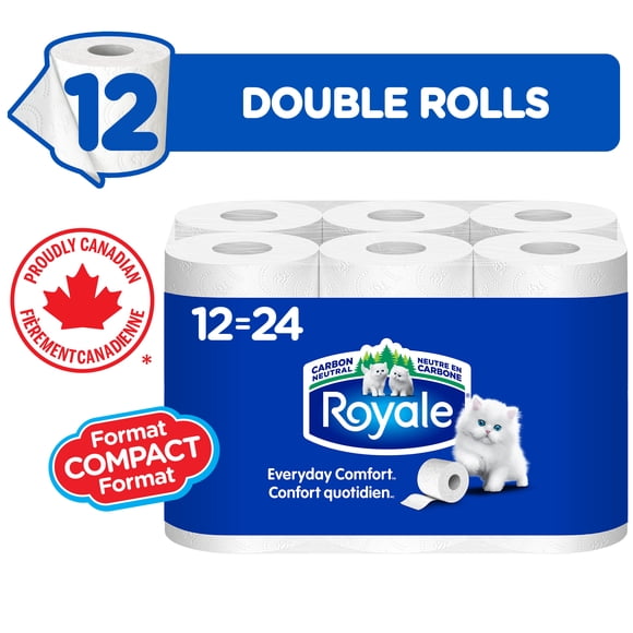 Royale Papier Hygiénique Confort Quotidien, 12 équivalant à 24 rouleaux