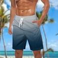 thumbnail image 1 of EOYWHK Mens Gym Shorts Big and Tall Athletic Swimwear Shorts Gradient Color Board Shorts Elastic Waist Beach Shorts Drawstring with Pockets ,Sizes S-5XL, 1 of 5
