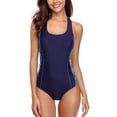 thumbnail image 1 of BeautyIn Women Athletic One Piece Swimsuit Sport Racerback Bathing Suit, 1 of 6