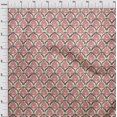 thumbnail image 3 of oneOone Silk Tabby Fabric Damask & Floral Block Printed Fabric 1 Yard 42 Inch Wide, 3 of 4