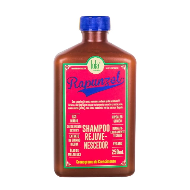 Lola From Rio - Rapunzel - Rejuvenating Shampoo for Hair Growth Stimulates Blood Circulation for More Volumous Thicker Stronger Softer Hair For All Hair Types 8.45 Fl Oz