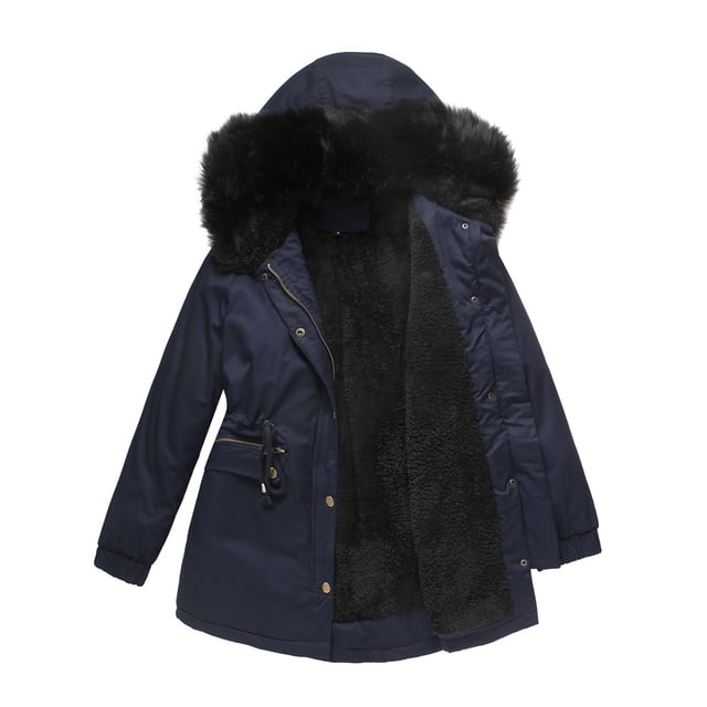 LSLJS Women Plus Size Winter Warm Composite Plush Button Lapels Jacket Outwear Coat