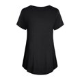 thumbnail image 4 of SMihono Hauts pour Femmes Été Chic Décontracté Mode Uni Manches Courtes Allaitement Femme Enceinte Blouse de Maternité T-Shirt Oversize pour Femmes, 4 of 4