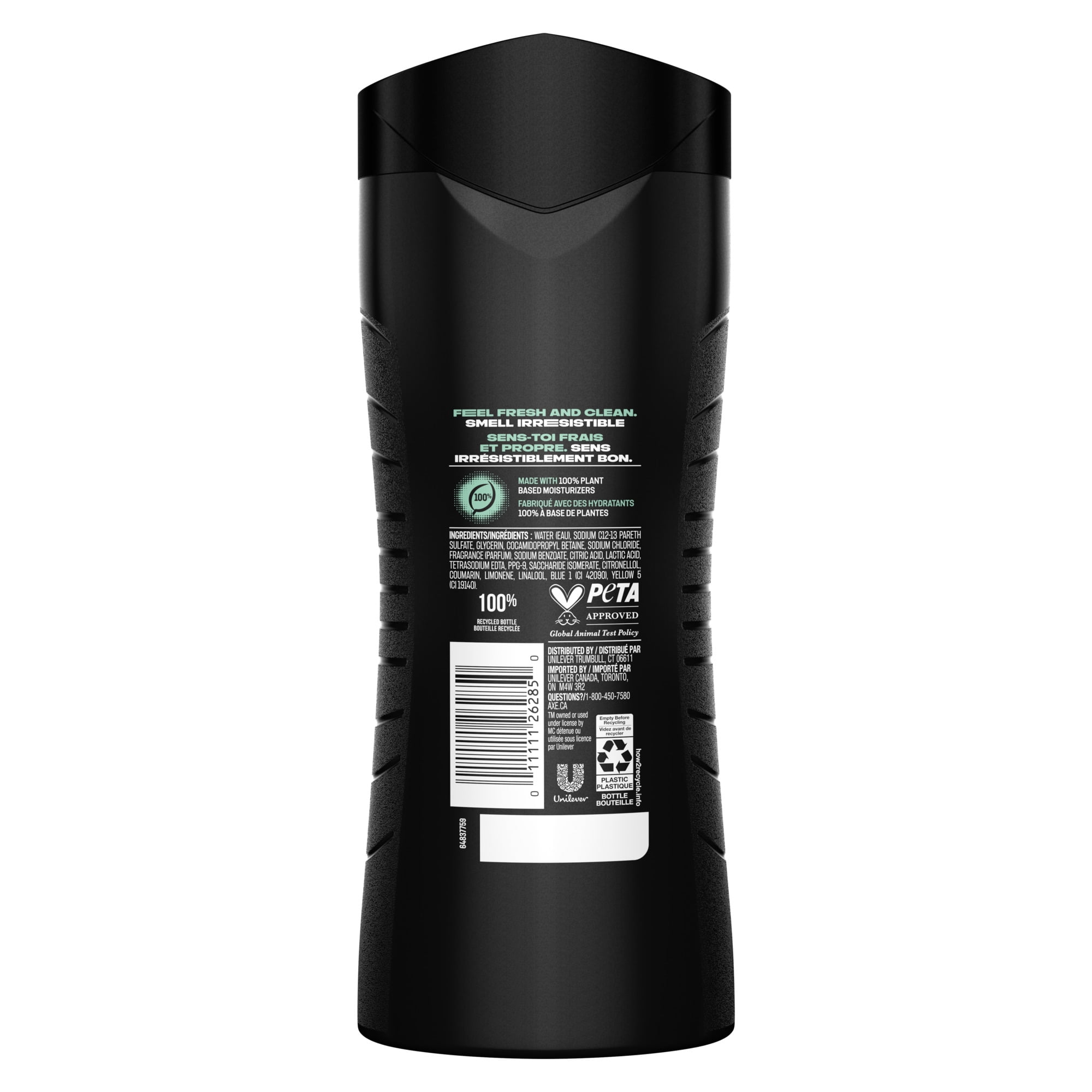 AXE Nettoyant Corporel Sauge et Bois de Cèdre Frais Toute la Journée Apollo, 473 ml