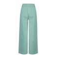 thumbnail image 4 of Timegard Womens Wide Leg Pants Summer Elastic High Waisted Button Lightweight Casual Pants with Pockets, 4 of 4