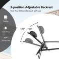thumbnail image 2 of Patiojoy Ensemble Bistro de 3 Pcs pour Patio, Chaises Empilables à Dossier Réglable et Table d'Appoint, Ensemble Classique de Meubles pour Jardin, Noir, 2 of 9