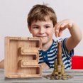 thumbnail image 3 of XZNGL Personalized Wooden Name Money Box Wooden Deposit Box Twenty Six English Letters, 3 of 6