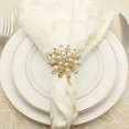 thumbnail image 4 of Round Pearls Napkin Rings Set of 6, Gold Napkin Rings Used for The Home Parties Christmas, and Wedding Decoration Everyday Use, 4 of 5