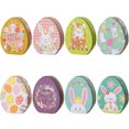 thumbnail image 3 of Boîte en Fer-Blanc Lapin de Pâques - Forme d'Œuf Plat, Haute Qualité, pour Cadeaux et Rangement - Design Adorable, Réutilisable, 3 of 4