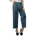thumbnail image 2 of Moomaya Solid Color Elastic Waist Pants Cotton Narrow Fit Straight Women Pants For Kurti, 2 of 6
