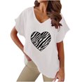 thumbnail image 2 of LSLJS Women V-neck Imprimé T- Mode Confortable Cadeaux Blouses Tops, pour Femme Women, 2 of 5