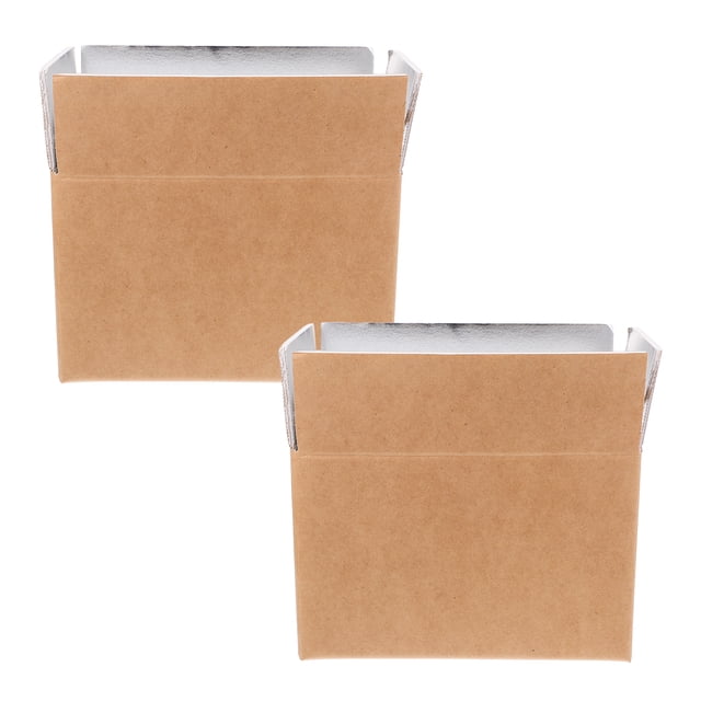 2pcs Insulated Shipping Boxes With Aluminum Foil Liner Thermal Insulation Cold Pack Shipping Boxes Portable Cooler Packaging Box