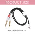 thumbnail image 2 of Shisuyan Replacement Usb C To Dual 1/4 Audio Cable 1m Audio Equipment Converter Cable, 2 of 8