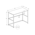 thumbnail image 4 of Monarch Specialties Computer Desk, Home Office, Laptop, Left, Right Set-up, Storage Drawers, 40"l, Work, Metal, Laminate, White, Contemporary, Modern, 4 of 4
