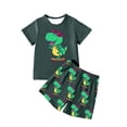 thumbnail image 1 of MIASHUI Ensembles et Ensembles pour Garçons Imprimé Dinosaure T-Shirt à Manches Courtes Col Ras du Cou et Ensemble de Shorts pour Tenue Décontractée Âges 4-12 pour Activités Quotidiennes et de Plein Air, 1 of 3