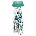 thumbnail image 5 of EGNMCR Robes de Fête pour Femmes Robe Teinture sur Nœuds Colorée Longue à Imprimé Floral pour Femmes Plage Décontractée Maxi Robe d'Été, 5 of 5