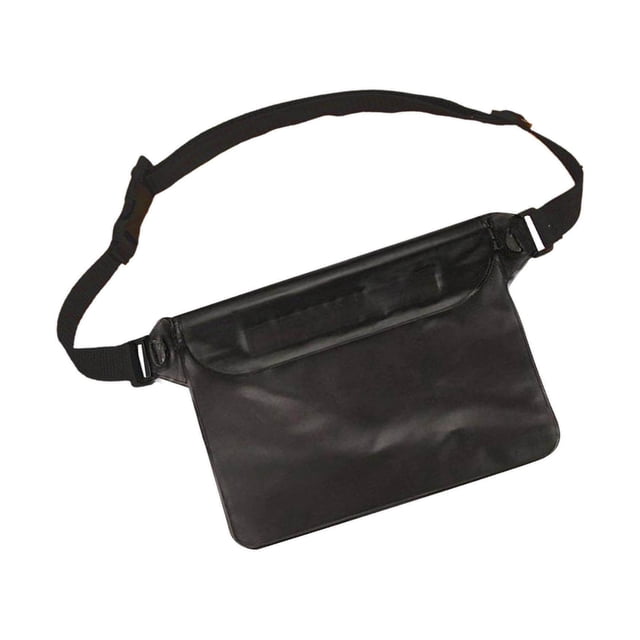 Pochette Imperméable pour Natation Sac Sec avec Petit Portefeuille Protecteur de Clés Sangle de Taille Réglable Noir