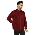 thumbnail image 3 of Bestman Long Sleeve Cotton Flex Shirt For Mens Button Downt W/ Patch Pocket Office Wear, 3 of 7