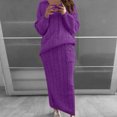 thumbnail image 1 of HWRETIE Ensemble pour Femmes Chandail à Col Rond et Pantalon à Jambe Grand Manches Longues Coupe Ample Tenue Décontractée, 1 of 5