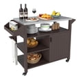 thumbnail image 1 of Costway Chariot de Gril Extérieur Mobile Table de Préparation avec Armoire de Rangement Étagères pour BBQ, 1 of 10
