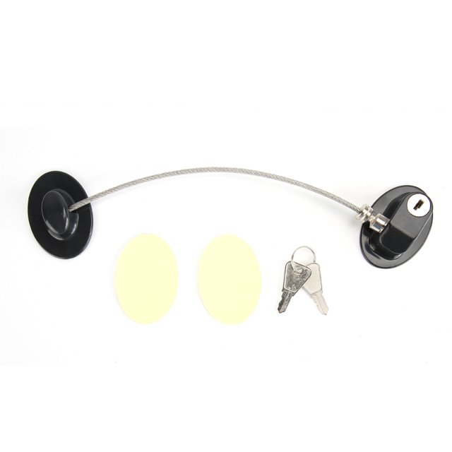Sonew Verrou de Protection de Sécurité Noir pour Réfrigérateur Armoire Garde-Robe, Verrou Wardrober
