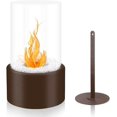 thumbnail image 3 of Bioethanol Tabletop Fireplace Bio Ethanol Table Top Fire Round Copper black, 3 of 5