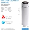 thumbnail image 2 of Smart Water Bottle Stainless Steel Vacuum Flask,Travel Mug with Smart LCD Touch Screen, Keep Hot Or Cold, Car Portable Travel Tea Coffee Vacuum Thermo Cup,Insulated Water Bottle,gold,500ml, 2 of 5