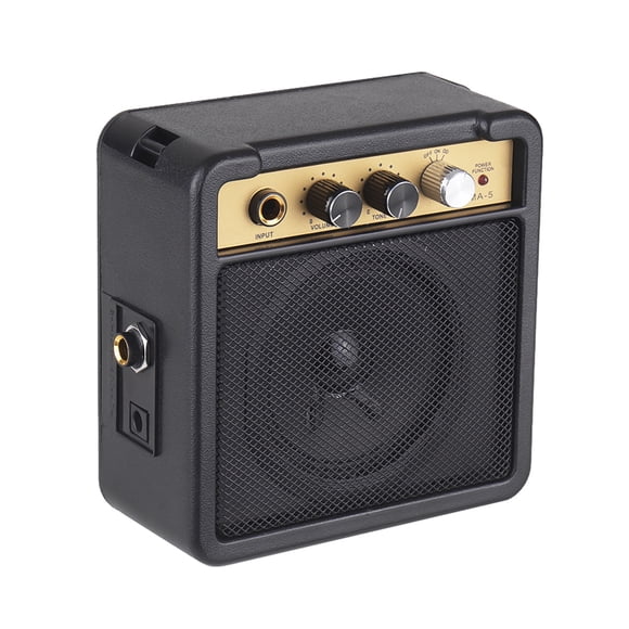 Mini Guitar Amplifier Amp Speaker 5W with 6.35mm Input 1/4 Inch Headphone Output Supports Volume