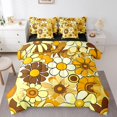 thumbnail image 1 of YST 7 Pcs Boho Comforter Set Full 60S 70S Groovy Flower Bed In A Bag With Flat Sheet,Fitted Sheet For Kids,Adults, Hippie Floral Bedding Set Rustic Colorful Blossom Reversible Bed Set, 1 of 5