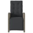 thumbnail image 2 of vidaXL Chaise de Jardin Inclinable d'Extérieur avec Repose-Pieds - Rotin Synthétique Gris, 2 of 5