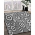 thumbnail image 3 of Ahgly Tapis d'Intérieur Lavable en Machine Carré Gris Cendré Transitionnel, 7 Pieds Carré, 3 of 7