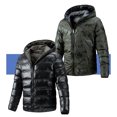 thumbnail image 1 of DPTALR Men's Flight Suit Jacket Reversible Hooded Collar Jacket In Winter Warm Coat, 1 of 9