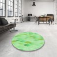 thumbnail image 4 of Ahgly Company Machine Washable Indoor Rectangle Transitional Green Area Rugs, 7' x 10', 4 of 7