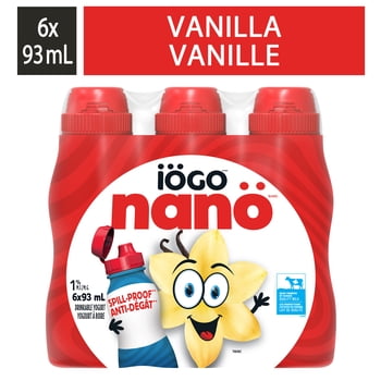 iOGO nano Yogourt à la Vanille en Bouteille,  1% , Yogourt à Boire