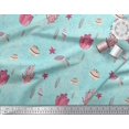 thumbnail image 2 of Soimoi Cotton Voile Fabric Coral,Shell & Sea Turtle Ocean Decor Fabric Printed Yard 56 Inch Wide, 2 of 3