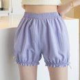 thumbnail image 1 of LOVZFMLL Women's Leggings High Rlasticity Large Size Half Pants Slim Fitting Leggings Purple L, 1 of 7