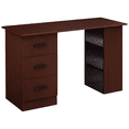 thumbnail image 1 of HOMCOM Bureau d'Ordinateur avec Étagères de Rangement à 3 Niveaux, Bureau pour Bureau à Domicile, Noyer, 1 of 10