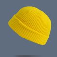 thumbnail image 2 of Unisex Fashion Warm Winter Casual Knitted Hat Solid Color All-match Hat, 2 of 9