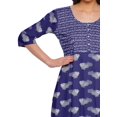 thumbnail image 3 of Moomaya Haut Indien Imprimé Robe Kurti Longue Tunique à Manches 3/4 Robes pour Femmes, 3 of 5