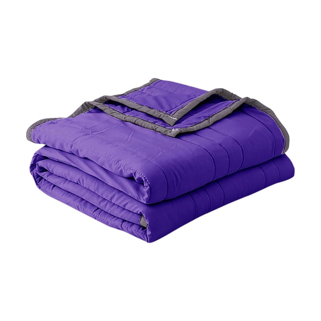 Couverture Pondérée Rafraîchissante 71x79 Po, Courtepointe d'Été en Coton à Couleur Unie au Design Simple, Fraîche et Résistante aux Plis, avec Effet Froid Double Face, pour Lit, Canapé, Sofa, Restez au Frais pour les Sueurs Nocturnes
