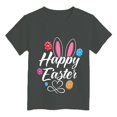 thumbnail image 4 of PMVFHDE Tenue de Pâques Fille T-Shirt Graphique de Pâques / Imprimé Lapin et Oeuf Manches Courtes Col Rond / T-Shirt de Fête en Coton Doux pour Tout-Petit / Tenue Décontractée Printemps Été Gris,10-11 Ans, 4 of 4