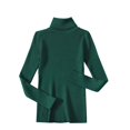 thumbnail image 4 of Timegard Fall Sweaters for Women High Neck Slim Fitting Pullover Casual Long Sleeve Bottom Tops Solid Color, 4 of 5