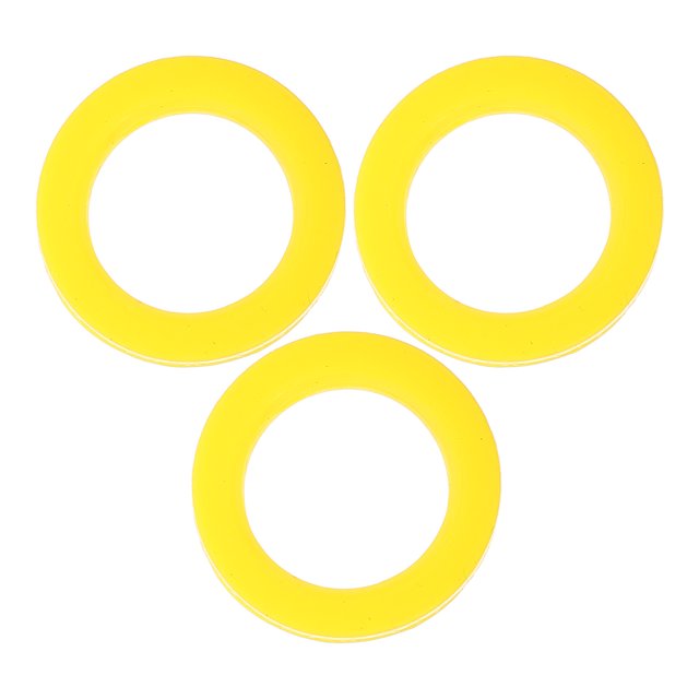 3pcs Silicone Sealing Rings for Soda Maker compatible with Sodastream DUO ART Kitchen Soda Machine. These yellow silicone gaskets, measuring 2.90x2.90x1.00cm (1.14x1.14x0.39in), are designed to prevent leakage and ensure a secure seal. Flexible and durable, they are easy to install and fit snugly on the soda maker cover.