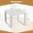 thumbnail image 3 of Gymax Outdoor Side Table Set of 2 18'' Weather Resistant Adirondack Table Patio White, 3 of 10