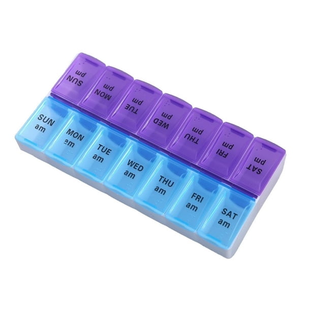 jovati Weekly Pill Box Organizer 2 Times A Day 7 Days Weekly Tablet Am /Pm Organizer Large Tablet Box for Tablet/Vitamins/Supplements/Medications Large Pill Box Organizer 7 Day