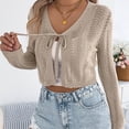 thumbnail image 4 of Woman with in Cardigans Denim Cardigan Long Loose Cardigan Fall Clothes for Women Work Leopard Kimono Summer Cardigan for Women Versatile Cardigan Big Knit Cardigan for Women Lime Cardigans for Women, 4 of 4