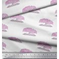 thumbnail image 3 of Soimoi Polyester Crepe Fabric Tree Block Printed Craft Fabric by The Yard 42 Inch Wide, 3 of 3