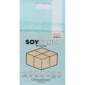SOYSAND Tofu Cat Litter, Unscented Natural Soy-Based Clumping Cat Litter - 6 LBS