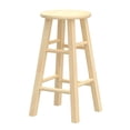 thumbnail image 4 of PJ Wood Classic Round-Seat 24" Kitchen Counter Stools, Natural (Set of 6), 4 of 7