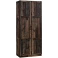 thumbnail image 1 of Pemberly Row Armoire de Rangement en Bois d'Ingénierie à 2 Portes en Pin Récupéré/brun, 1 of 11